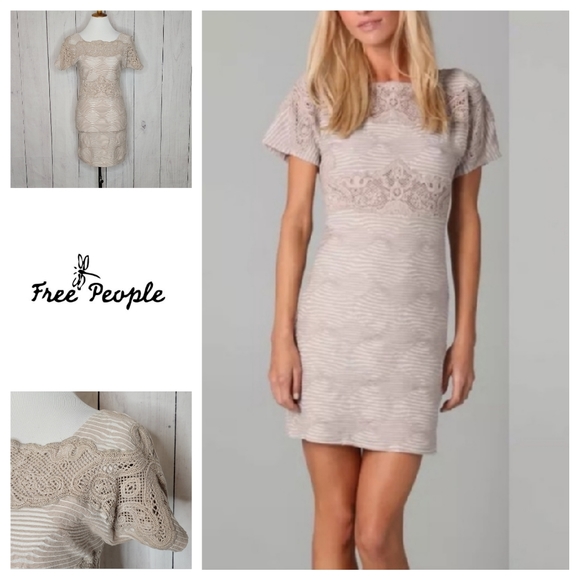 Free People New Romantics Crocheted Cutout Mini - Picture 1 of 12